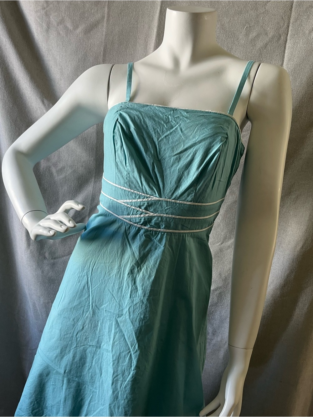 RW&CO. Light Teal Spaghetti Strap/ Strapless Dress Circa 2007 - Picture 10 of 10